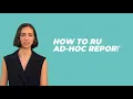 How to Run Ad Hoc Reports Using Advent eLearning