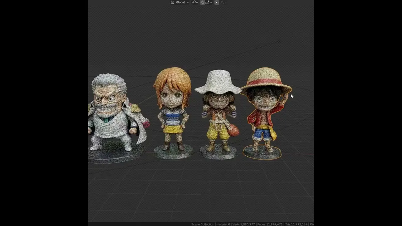 One Piece STL Files - Luffy Zoro Nami Sanji - Pirate Crew 3D Print Models
