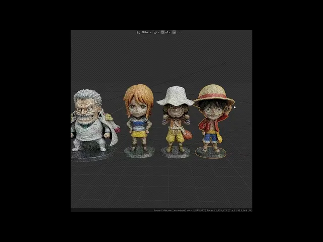 Luffy One Piece – Free Sample STL Fan Art Figure | Full 8-Character Bundle on Profile video thumbnail