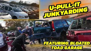 U-Pull-It Junkyard ADVENTURE Hunting Parts w Bloated Toad Garage