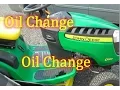 HOW TO Change John Deere D130 Oil Change Riding Lawn Mower Maintenance