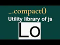 lodash compact remove falsy values from an array in javascript