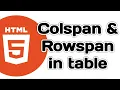6 HTML - Tables Colspan and Rowspan Part 2 Hindi