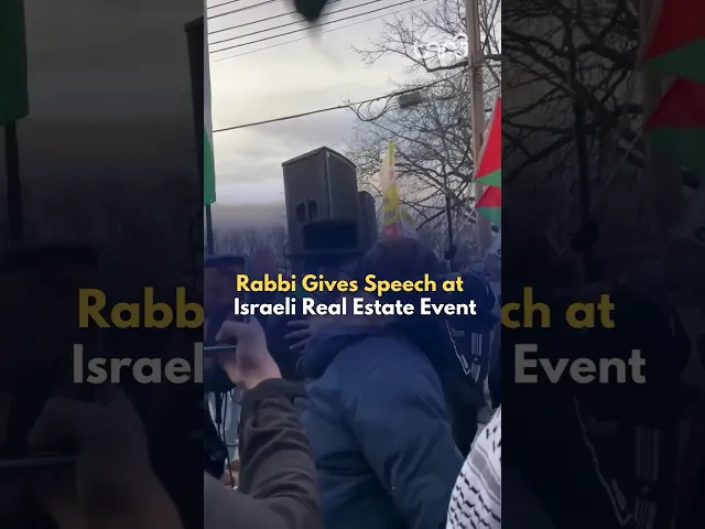 ⁣A rabbi spoke out against the sale of Palestinian land at an Israeli real estate event in Montreal.