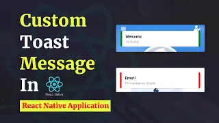Custom Toast Message in React Native Alert Toast React Native Toast Message