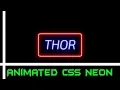 Css Animation Neon text flickering animation cool css effects 2019
