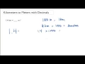 Kilometers to Meters with Decimals