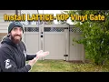 How To Install a Lattice Top Vinyl Fence Gate