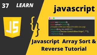 Javascript Array Sort Reverse Tutorial