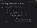 Display array elements Recursion