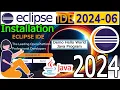 How to install Eclipse IDE 2024-06 on Windows with Java JDK 22 2024 Update Demo Java Code