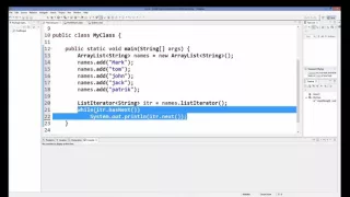 ListIterator in Java Java Tutorial 34
