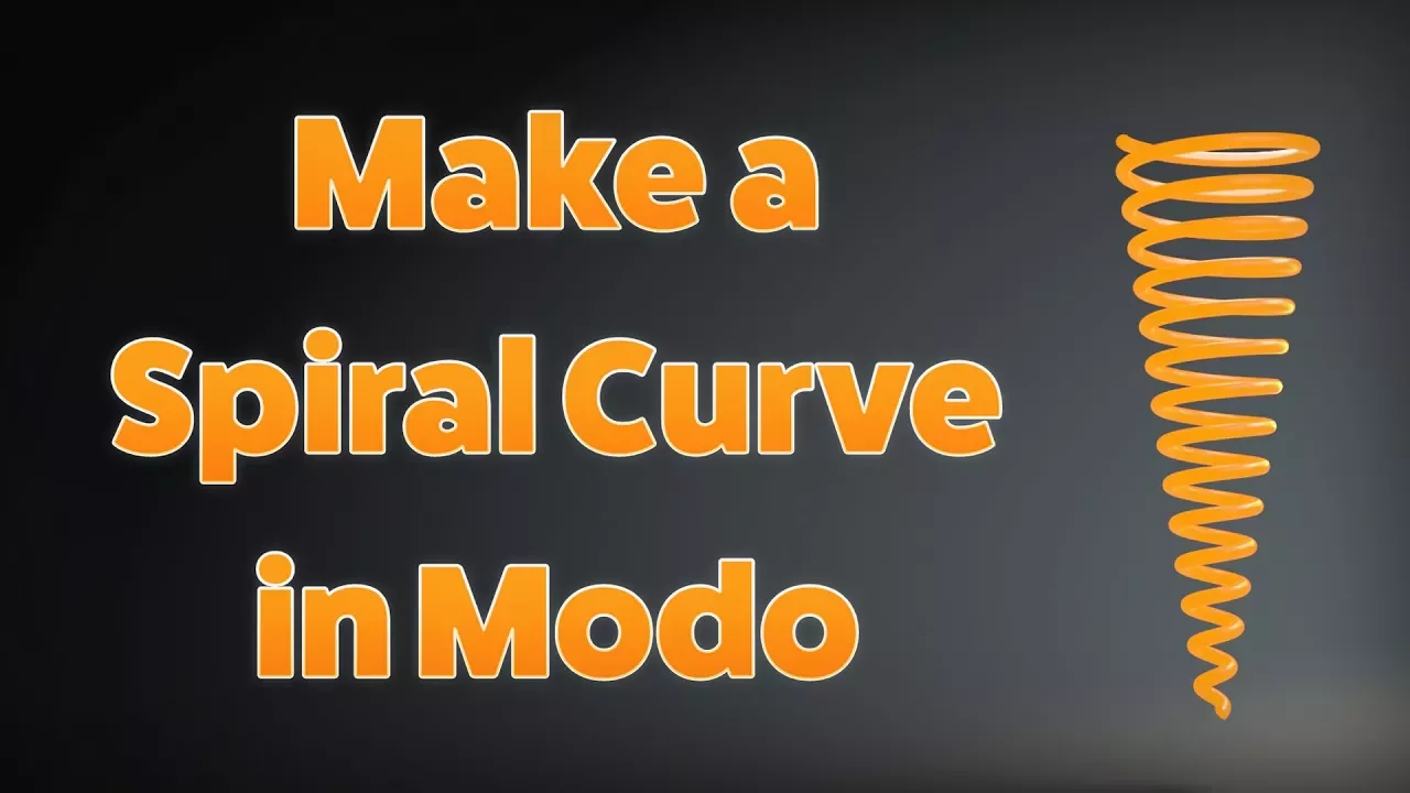 Modo Skills ~ Make a Spiral Curve