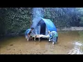 Download Lagu Camping bermalam di shelter sederhana dihutan berpetualang berburu ikan \u0026 mencari sayuran pakis 