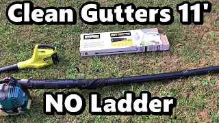 Clean Out Gutters WITHOUT Using a Ladder - Ryobi 18V Blower WORX GUTTER PRO System