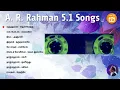 Lagu 5.1 Tamil Songs | AR Rahman Duets - Part1  | Dolby Digital 5.1 Tamil songs | Paatu Cassette Songs