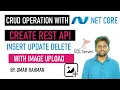 ASP NET Core C REST API with SQL Server EF Core Image Upload Full CRUD API Tutorial
