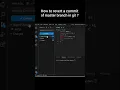 Remove a git commit which has not been pushed How to revert a commit from Master branch