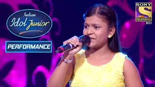 niharikas soothing performance on tere mere honthon pe indian idol junior 2
