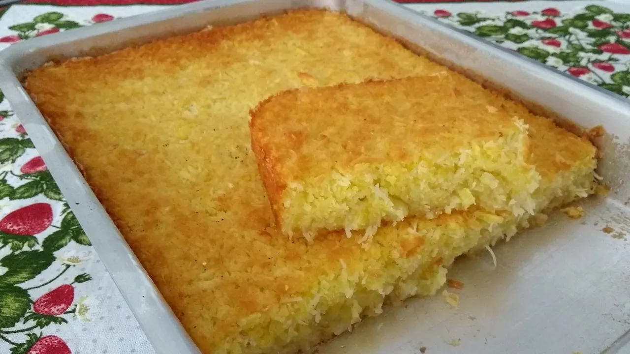 ingredientes: * 3 colheres de margarina * 3 ovos * 8 colheres de açúcar * 1 vidro de leite de coco (. 