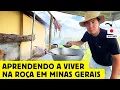 Um japonês aprendendo a viver na roça em Minas Gerais