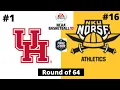 #1 Houston vs #16 Northern Kentucky - NCAA Basketball 10 Simulation!