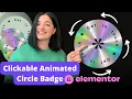 Holographic Clickable Animated Circle Badge - Elementor PRO FREE
