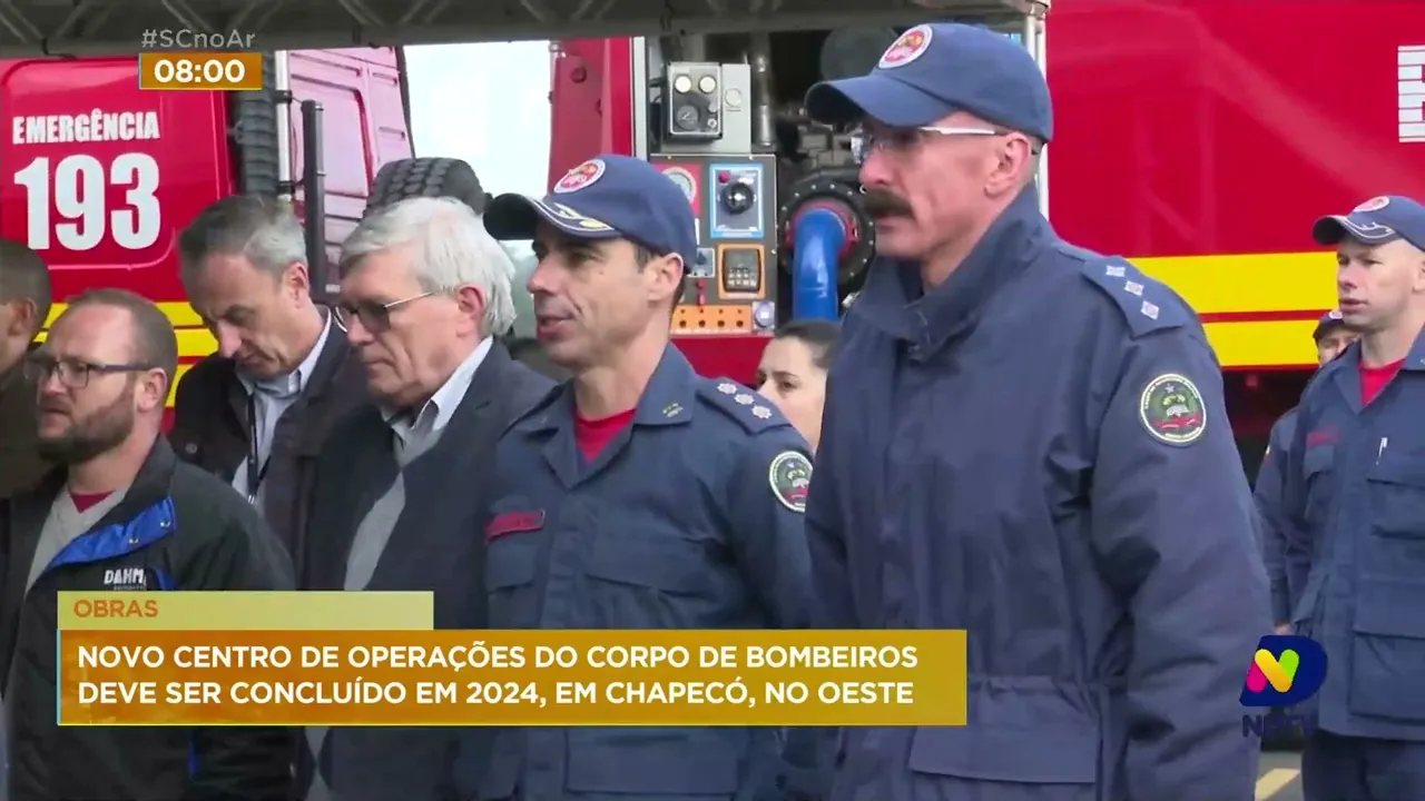 Obras da nova central dos bombeiros de Chapecó devem ser concluídas ano que vem