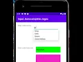Android App Autocomplete and Regex demo
