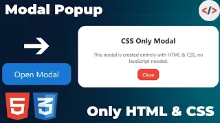 Create a Modal Popup with HTML CSS Only