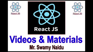 React JS s and Materials Demo Session - 1 by Mr Swamy Naidu