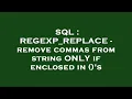 SQL REGEXP - REPLACE