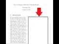 How to create a two column document with one column blank in LaTex - Part 2