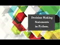 Nested if elif ladder Decision Making Statements in Python