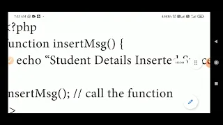 12 CA Chapter - 5 PHP Function and Array Function types parameterized function part-1