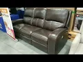 Costco Leather Sofa w 2 Power Reclining Seats with USB Ports