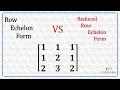 Row echelon form vs Reduced row echelon form