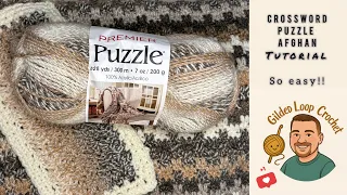 Stitch Crossword Puzzle Afghan -