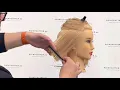 How to cut LAYERED BOB with sideswept bangs Haircut Tutorial