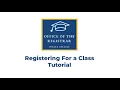 Registering for a Class Tutorial