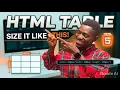 HTML Table Sizes Width Height in HTML Tables