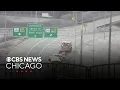 1 hospitalized after crash involving school bus on I-290