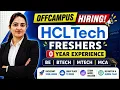 HCLTech OffCampus Hiring 2026 GenAI Java Full Stack Data Scientist 0 Years More Apply Now