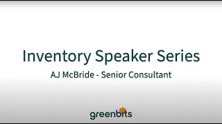 Greenbits Inventory Speaker Series - AJ