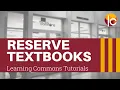 Reserve Textbooks BPCC Learning Commons