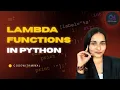 Day - 33 Lambda Function in Python for Machine Learning Data Science Analytics