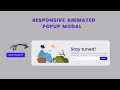 Animated Popup Modal Using HTML CSS Javascript