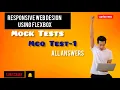 Responsive Web Design using Flexbox Mock Test MCQ Test-1 Correct Answers CCBP NXTWAVE