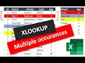 XLOOKUP when there are multiple matches or occurrences one simplified formula