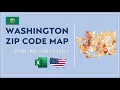 Washington Zip Code Map in Excel - Zip Codes List and Population Map